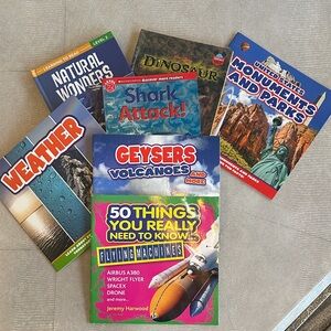 Vibrant Kids Learning Book Collection - Natural Wonders, Dinosaurs, and More